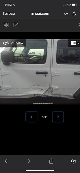 Двері ліві Jeep Wrangler  2019 2.0 Бензин 
