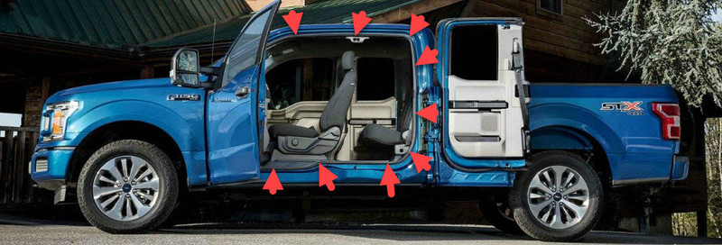 Уплотнитель двери Ford F-150 Super Cab 2016 5.0 Бензин Харьков