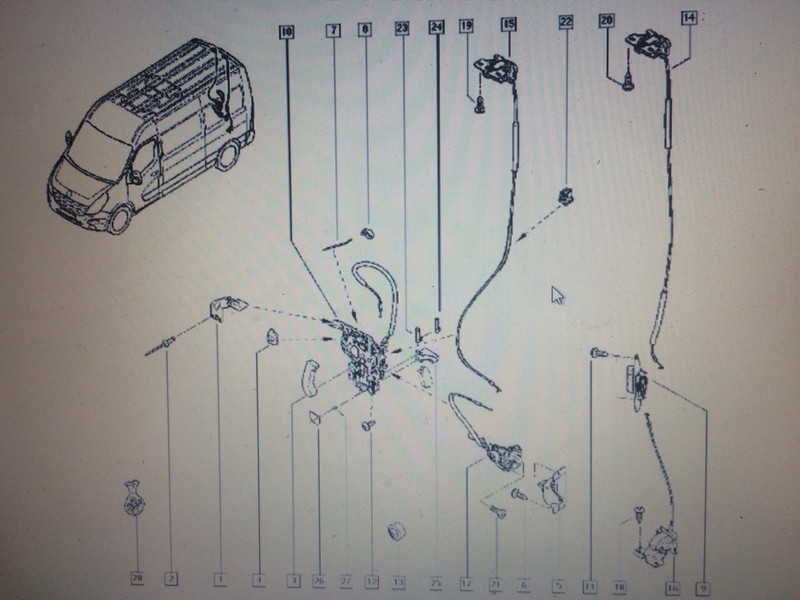 Тросик замка Renault Master  2011 2.3 Дизель Киев