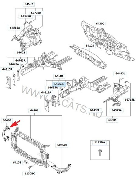 Панель передняя 64101-3X000   Hyundai Elantra