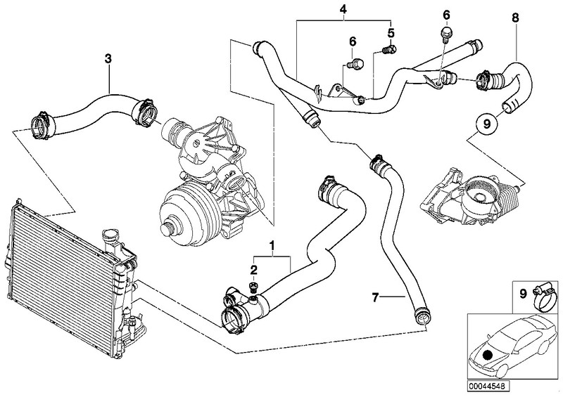 Патрубок радиатора нижний 11532247851   BMW 3 Series