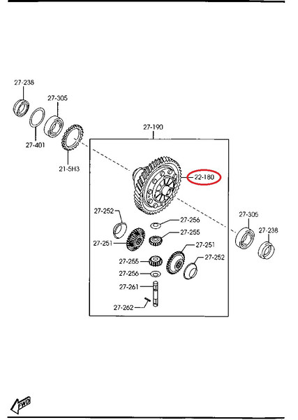 Дифференциал Mazda 3 BK 2006 г.  1.6 л бензин Новомосковск