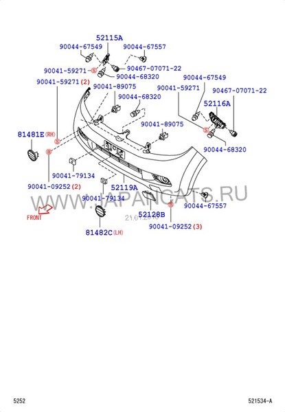 Бампер передний, туманка левая Daihatsu Terios  2008 2.3 Бензин Киев