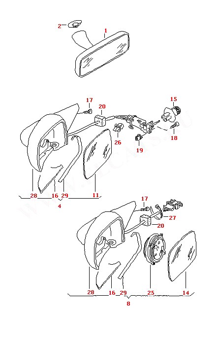 Зеркало наружное Skoda Fabia tdi 2006 1.2 Бензин Горловка
