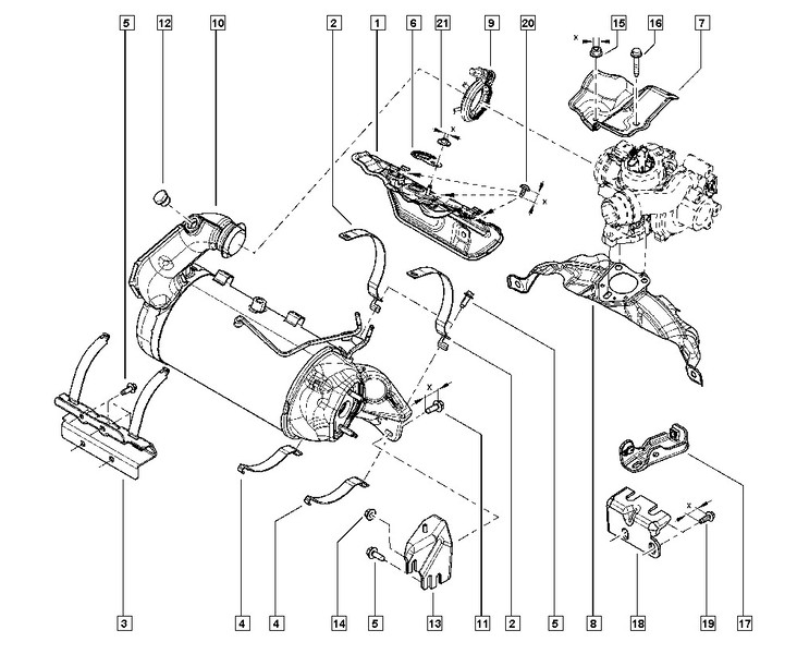 Прокладка турбины Renault Kangoo  2016 1.5 Дизель Черкассы