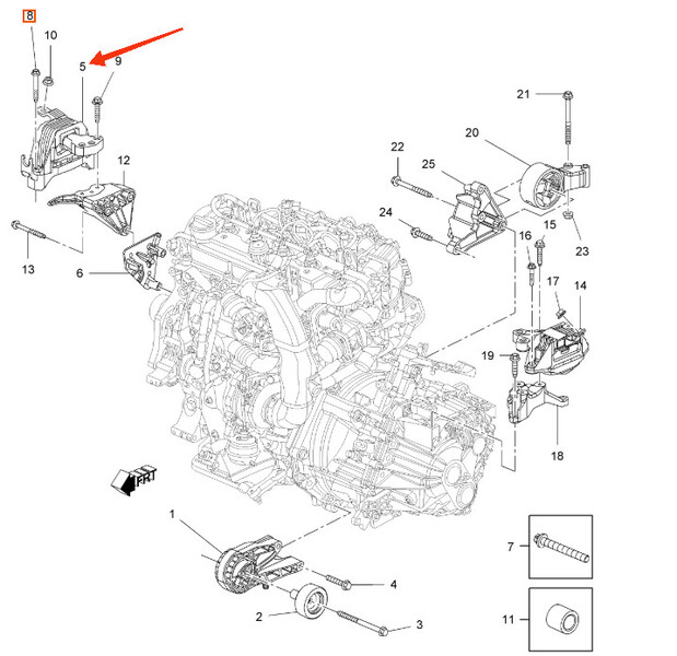 Кронштейн крепления двигателя Opel Astra J универсал 2012 г.  1.7 л дизель Киев