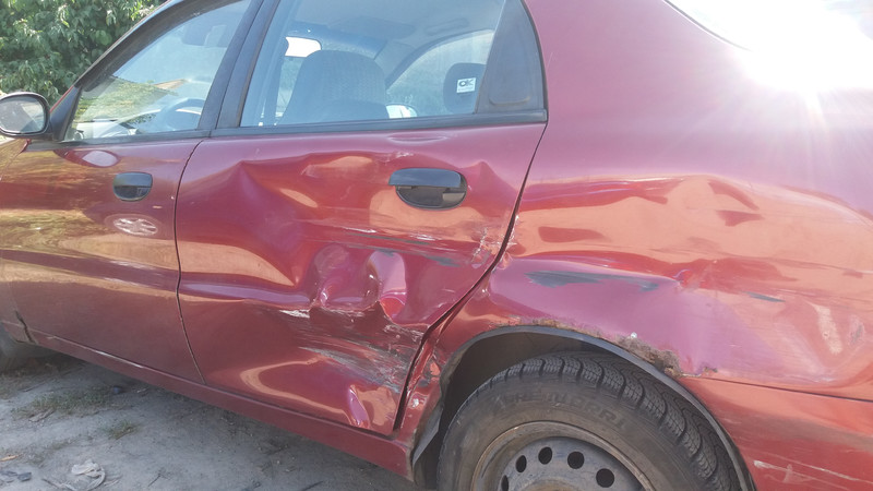 Дверь задняя левая голая красного цвета Daewoo Lanos  2008 1.5 Бензин Корсунь-Шевченковский