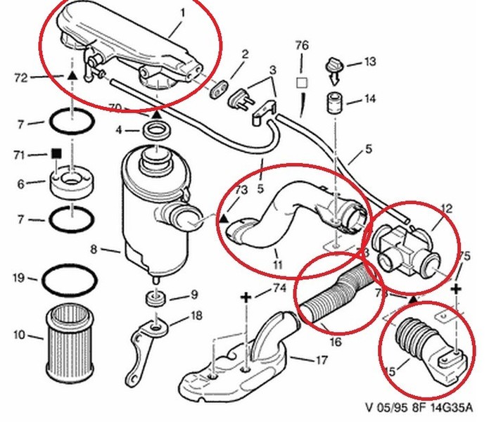 Корпус повітряного фільтра Peugeot 309  1990 1.4 Бензин 