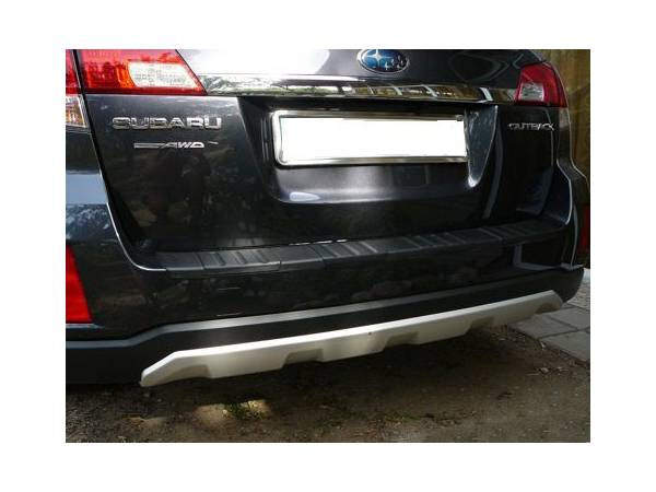 Накладка на задний бампер Subaru Outback универсал 2014 г.  2.5 л бензин Николаевка