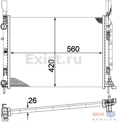 Радіатор 8200 418 328   Renault Kangoo