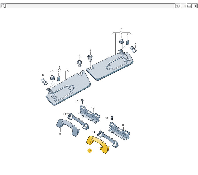 Ручка потолочная задняя Volkswagen Golf 7  2016 Черкассы