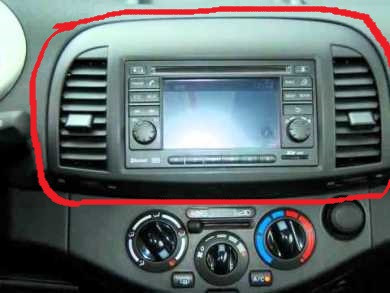 Центральный воздуховод, рамка магнитофона Nissan Micra K12  2007 хетчбек 1.4 Бензин 
