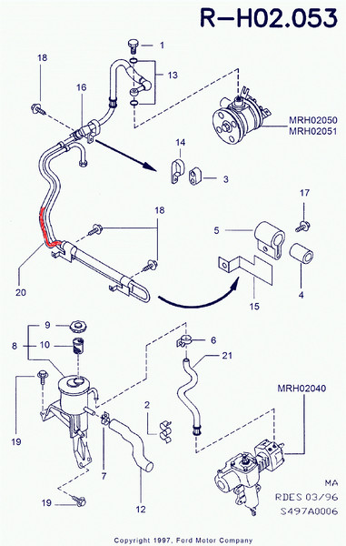 Шланг гідропідсилювача Ford Maverick  1995 2.7 Дизель Київ