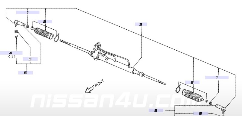 Рульова рейка 49001BA21A   Nissan Primera