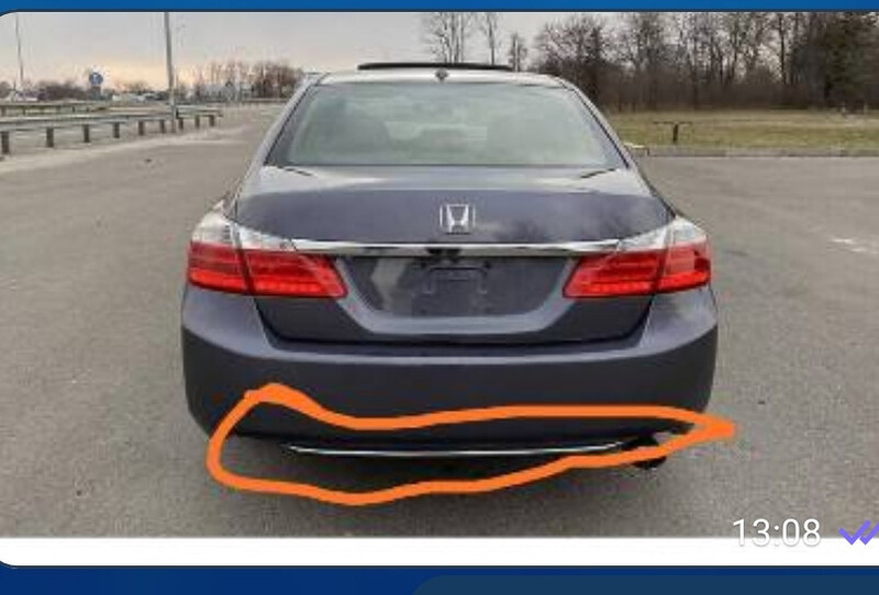 Накладка заднього бампера з хромом Honda Accord USA 2014 г.  2.4 л бензин Киев