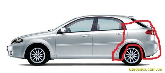 Задня частина кузова у зборі Chevrolet Lacetti хетчбек 2006 р.  1.8 л бензин Черкаси