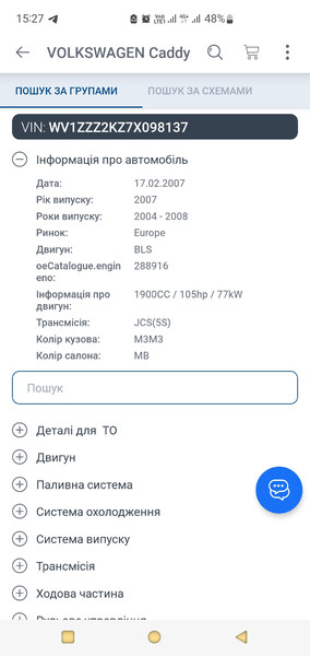 Крило переднє праве в колір m3m3 Volkswagen Caddy 3  2007 універсал 1.9 Дизель 
