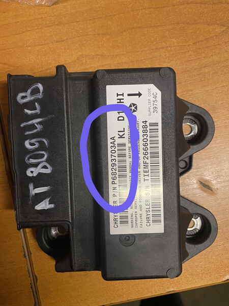 Модуль airbag подушечки Jeep Cherokee  2017 Львов