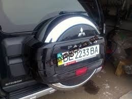 Чехол запаски (пластик, хром), под оригинал Mitsubishi Pajero Wagon  2008 3.2 Дизель Ивано-Франковск