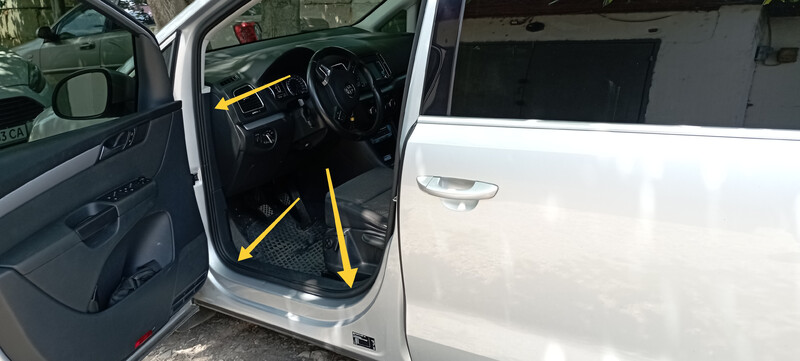 Уплотнітель двери водителя Volkswagen Sharan универсал 2014 г.  2.0 л дизель Мукачево