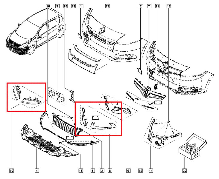 Решетка бампера Renault Scenic 3 хэтчбек 2012 г.  1.5 л дизель Львов