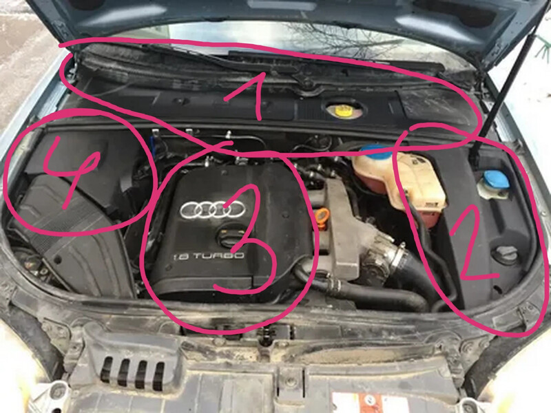 Облицовка подкапотного пространства Audi A4  2007 2.0 Дизель Конотоп