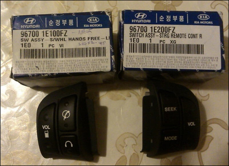 Кнопки руля Hyundai Accent  2008 