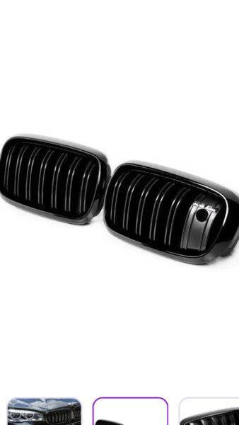 Решётка радиатора пара (чёрный под радар) BMW X5  2015 3.0 Дизель Запорожье