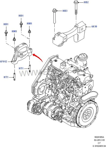Передняя опора двигателя Ford Transit Connect  2003 1.8 Дизель Львов