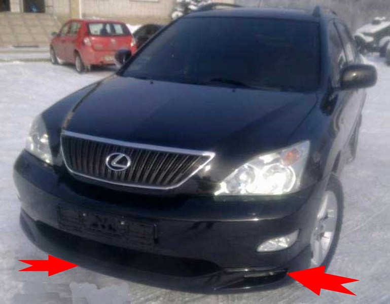 Губа (спойлер) переднего бампера Lexus RX универсал 2006 г.  3.5 л бензин Днепр