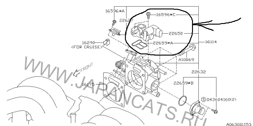Перепускной клапан Subaru Outback  2003 3.0 Бензин Николаев