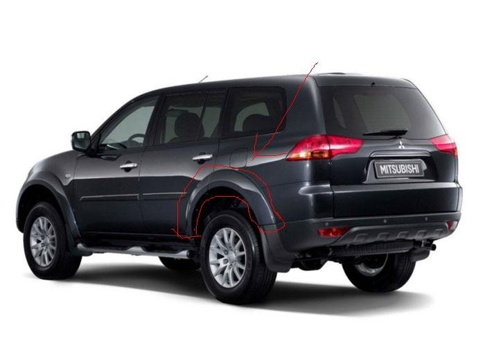Накладка крыла задняя левая Mitsubishi Pajero Sport  2007 3.0 Бензин Волчанск