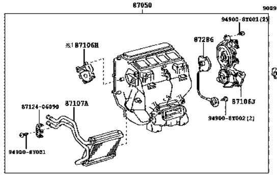Корпус пічки 8705060190   Toyota Land Cruiser Prado
