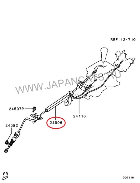 Трос вариатора Mitsubishi Lancer X 2008 г.  2.0 л бензин Киев
