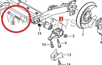 N 907 387 01 Болт крепления задней балки Audi A6 C5  2001 2.5 Бензин Верхній Рогачик