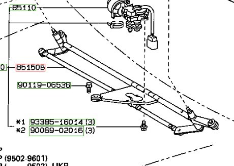 Трапеция дворников Toyota Carina E  1996 1.6 Бензин Одесса