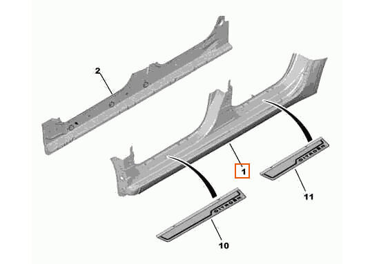 Порог левый Citroen C4 Picasso  2007 Одесса