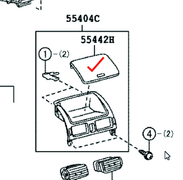 Крышка бардачка Toyota Avensis ZZT251 2008 1.8 Бензин Киев