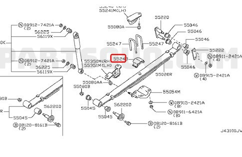 Опора ресори верхня Nissan Kingcab  2003 2.5 Дизель Вараш