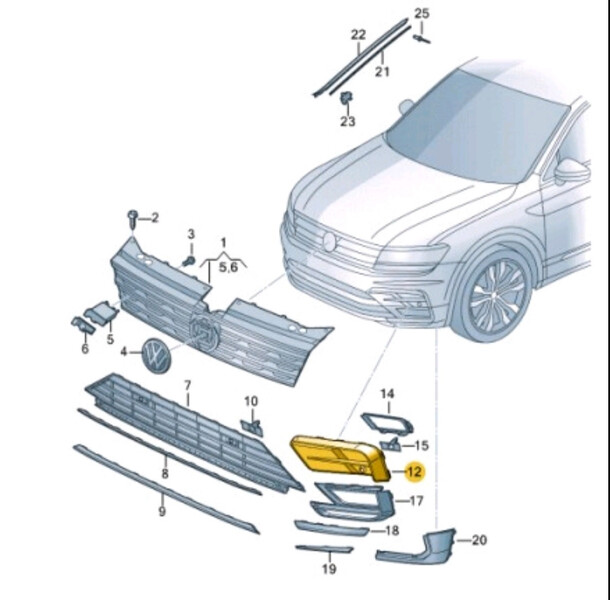 Накладка протитуманки ліва верхня Volkswagen Tiguan  2018 универсал 2.0 Бензин Полтава