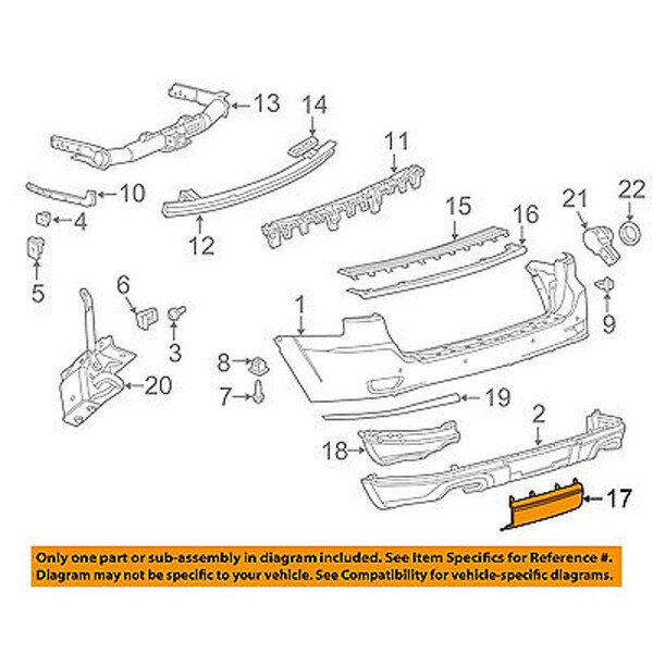 Накладка заднего бампера Jeep Grand Cherokee Summit 2014 3.0 Дизель Ровно