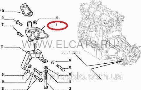 Опора двигуна 46773925   Fiat Doblo