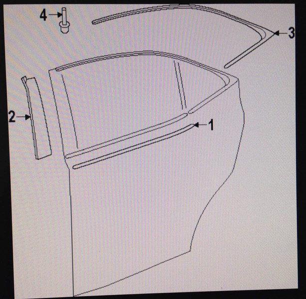 Молдинг задніх дверей Lexus IS 2014 р.  2.5 л бензин Дніпро