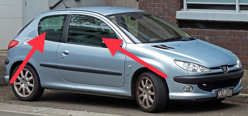 Два стекла на правую сторону Peugeot 206  2002 купе 1.4 Бензин Хмельницкий