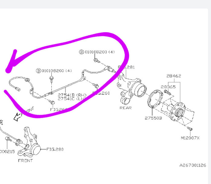 Датчик ABS 27540SA010   Subaru Forester