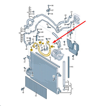 Трубопровод хладагента Volkswagen Jetta 6 2015 р.  2.0 л бензин Кривий Ріг