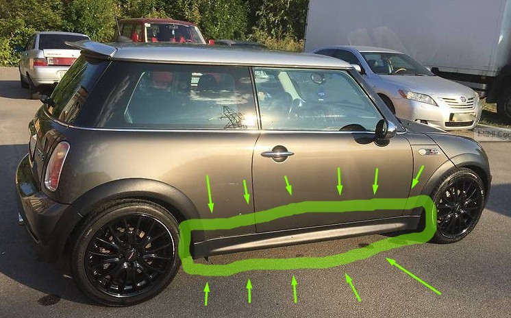Накладка порога (Пластик) Правая MINI Cooper S  2006 купе 1.6 Бензин Киев