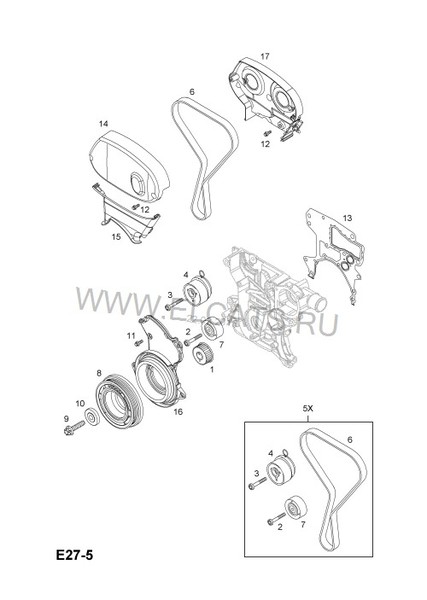 Крышка грм 56 38 119   Opel Vectra