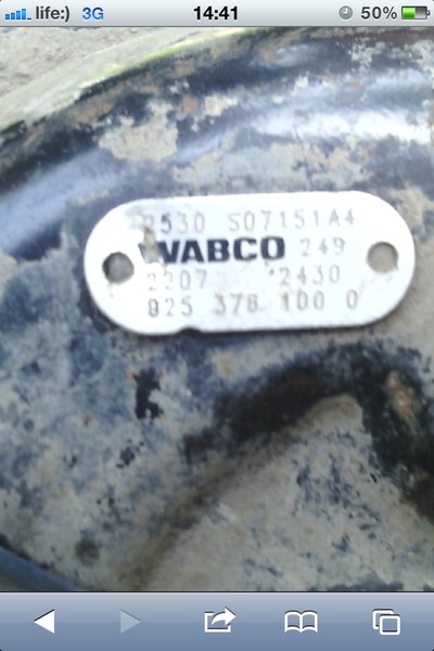 Энергоаккумулятор барабанного тормоза WABCO 925 376 1 000 DAF 95 на полуприцеп GRAS GS 33 2007 Киев