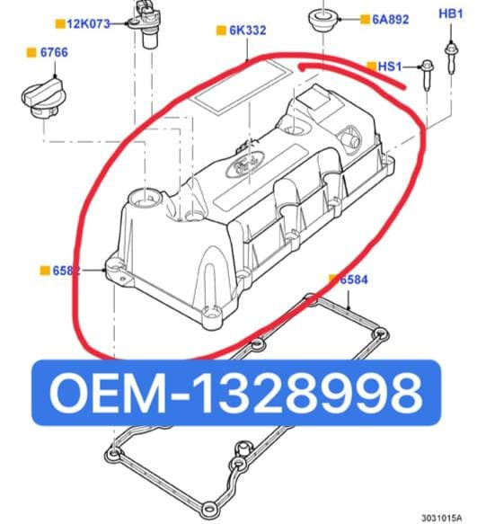 Крышка головки блока цилиндров Ford Fiesta MK6  2006 хэтчбек 1.3 Бензин Киев
